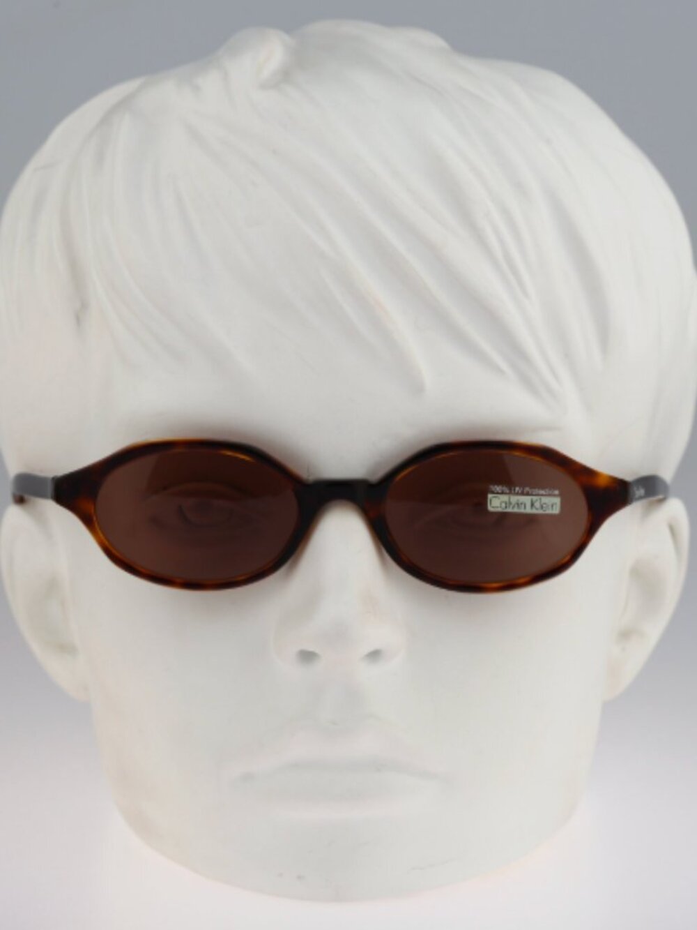 Calvin Klein 733S 054 Vintage 90s Tortoise Small Oval Sunglasses